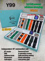 Y99 Ultra Smart watch with 8 Straps and Case