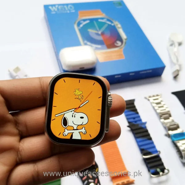 →WS10 Ultra 2 Smart Watch with Airpods & 7 Straps