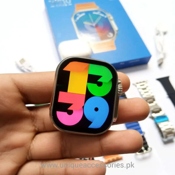→WS10 Ultra 2 Smart Watch with Airpods & 7 Straps