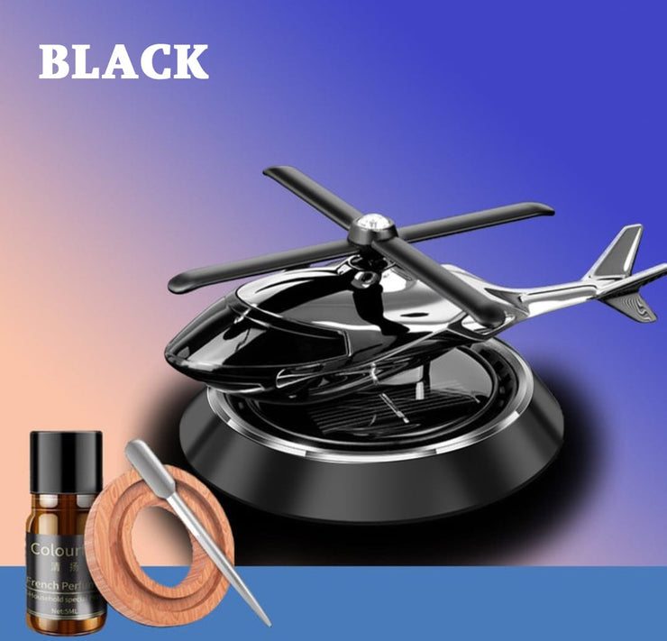 Air Freshener Solar Power Helicopter With Refill Perfume