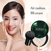 SUNISA Foundation Base Water proof Mushroom Head Air Cushion BB CC Cream Moisturizing Liquid Foundation with Sponge